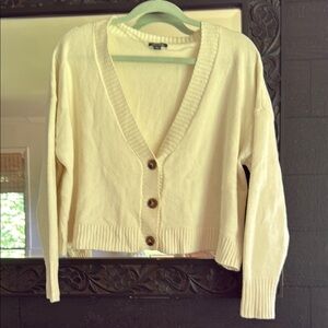 Wild Fable Cream Button-Up Women's Sweater